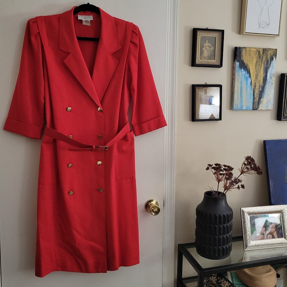 90s Vintage Coat Dress - Picture 2 of 5